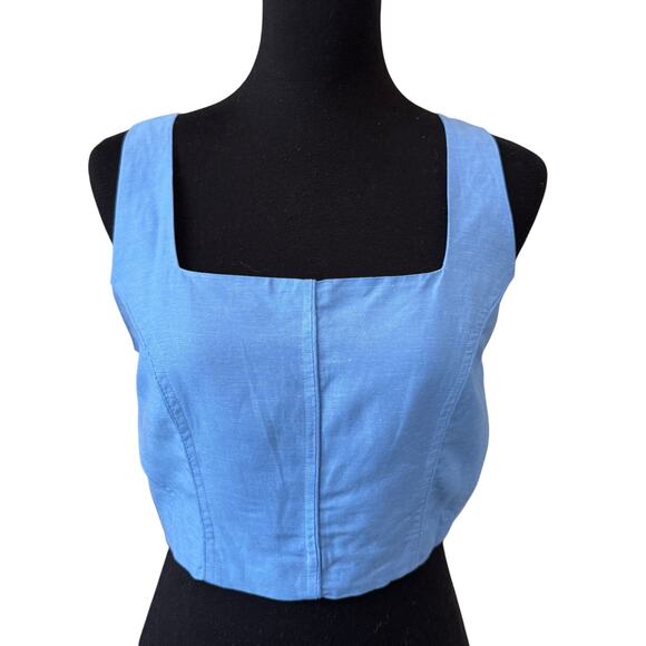 New STEVE MADDEN Women's Indigo Blue Femme Crop Top Size S - Picture 3 of 7